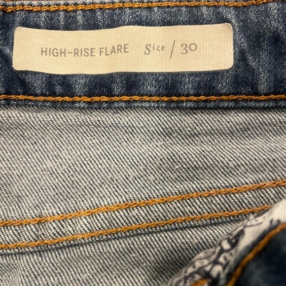 Anthropologie Pilcro High Rise Flare Jeans Raw Hem Size 30 - Picture 6 of 13